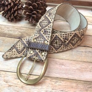 Boho Vintage Vibe Statement Belt Size 32